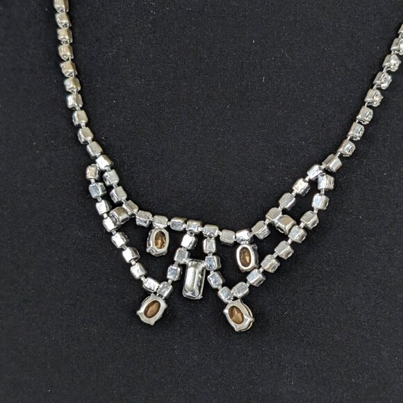 (2/$20) Vintage Rhinestone Collar Accent Necklace - Picture 4 of 6